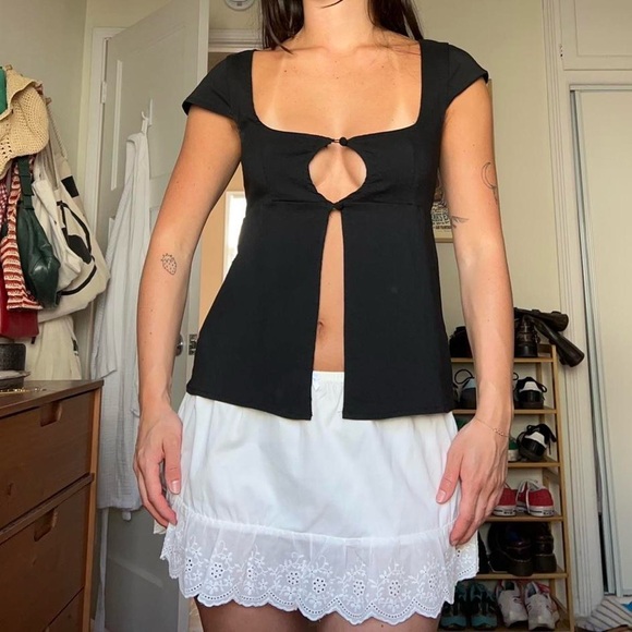Verge Girl Tops - Verge Girl Black Cut-Out Top